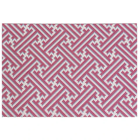 Pink Fretwork Pattern Clutch