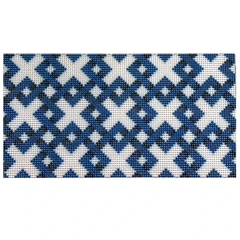 Blue Diagonal Lattice Insert
