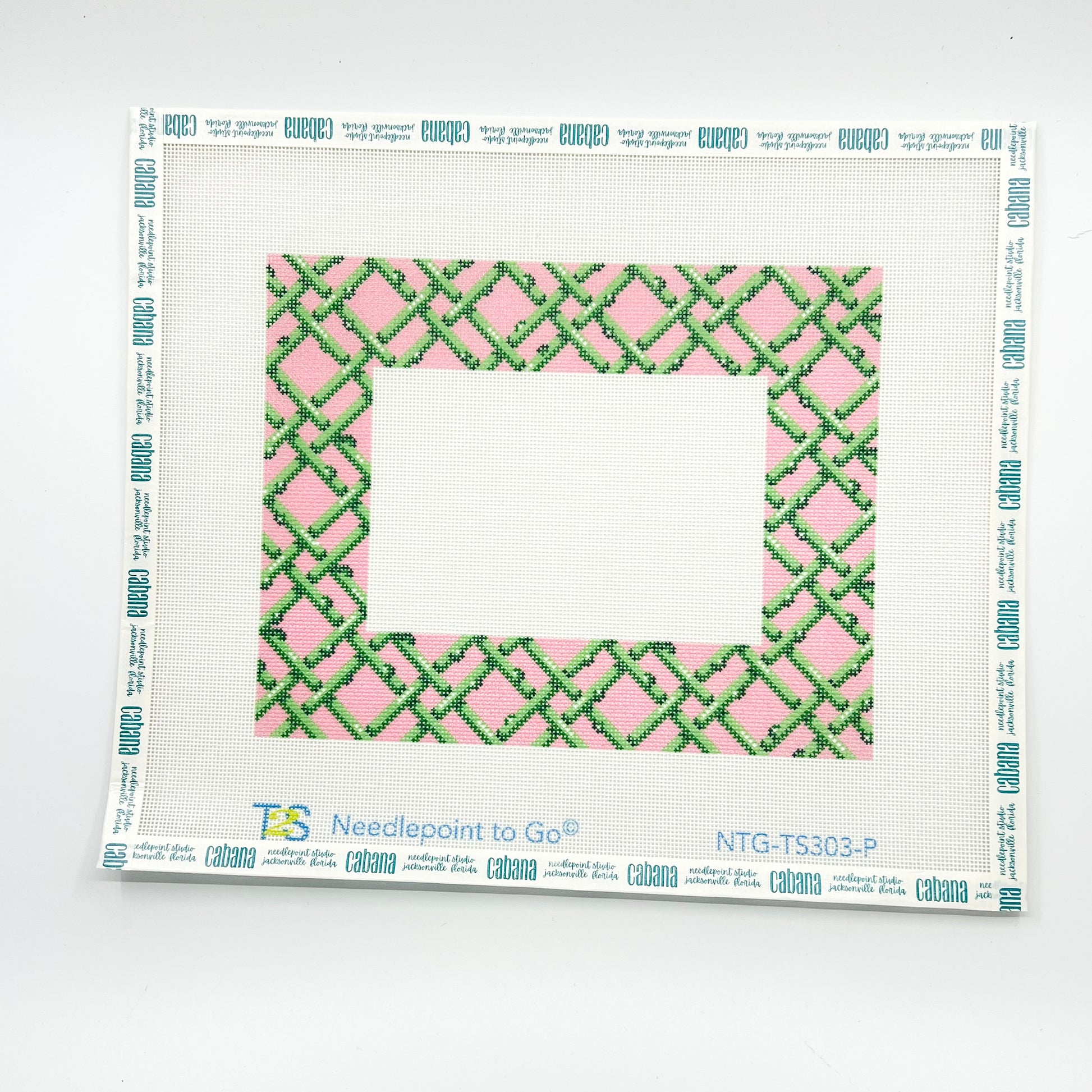 Woven Bamboo Frame Pink/Green