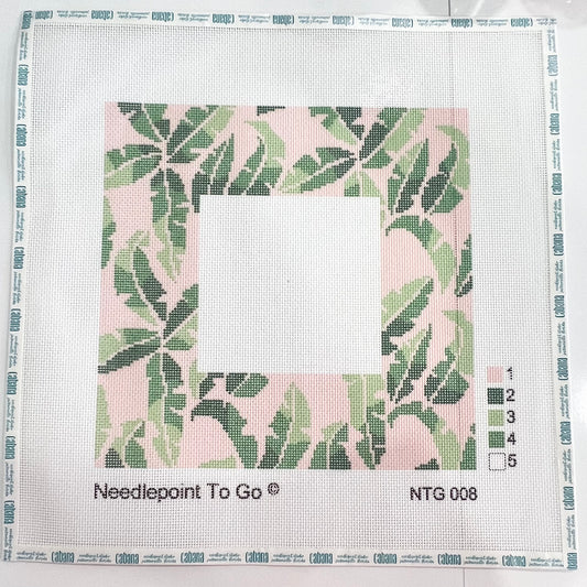 Pink Banana Palm Leaf Pillow