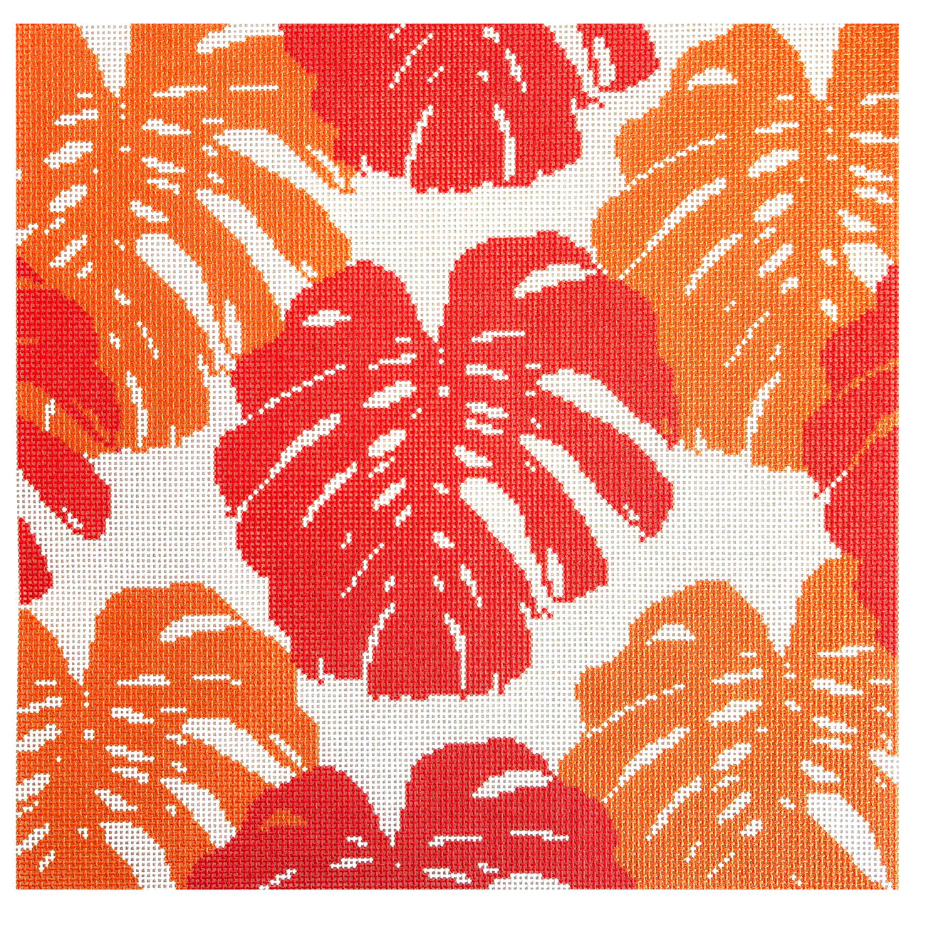 Monstera Leaf Orange