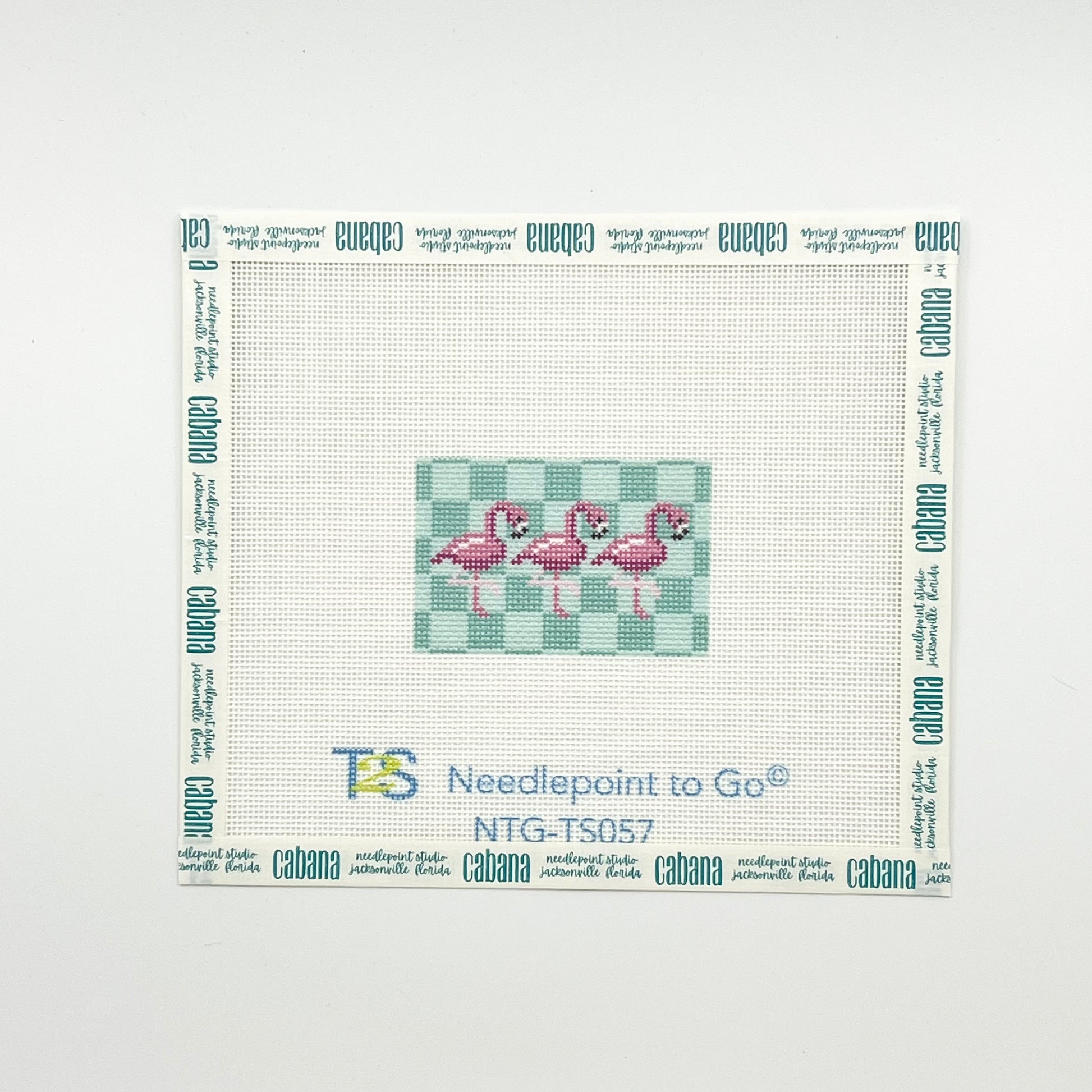 Flamingos on Aqua Insert