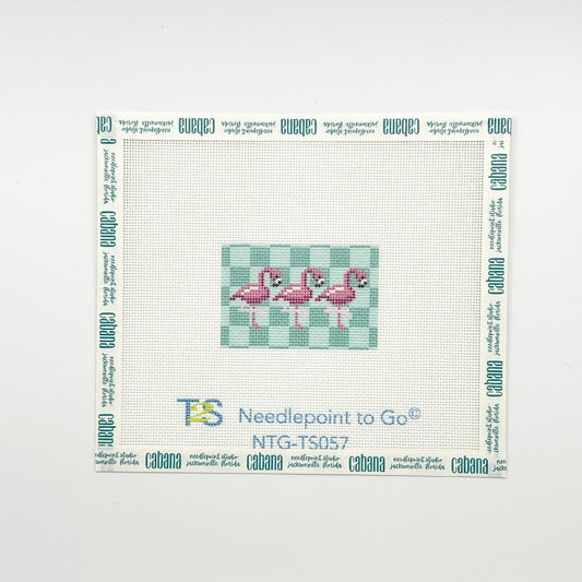 Flamingos on Aqua Insert