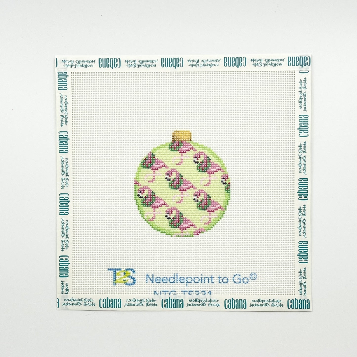 Flamingo Repeat Ball Ornament