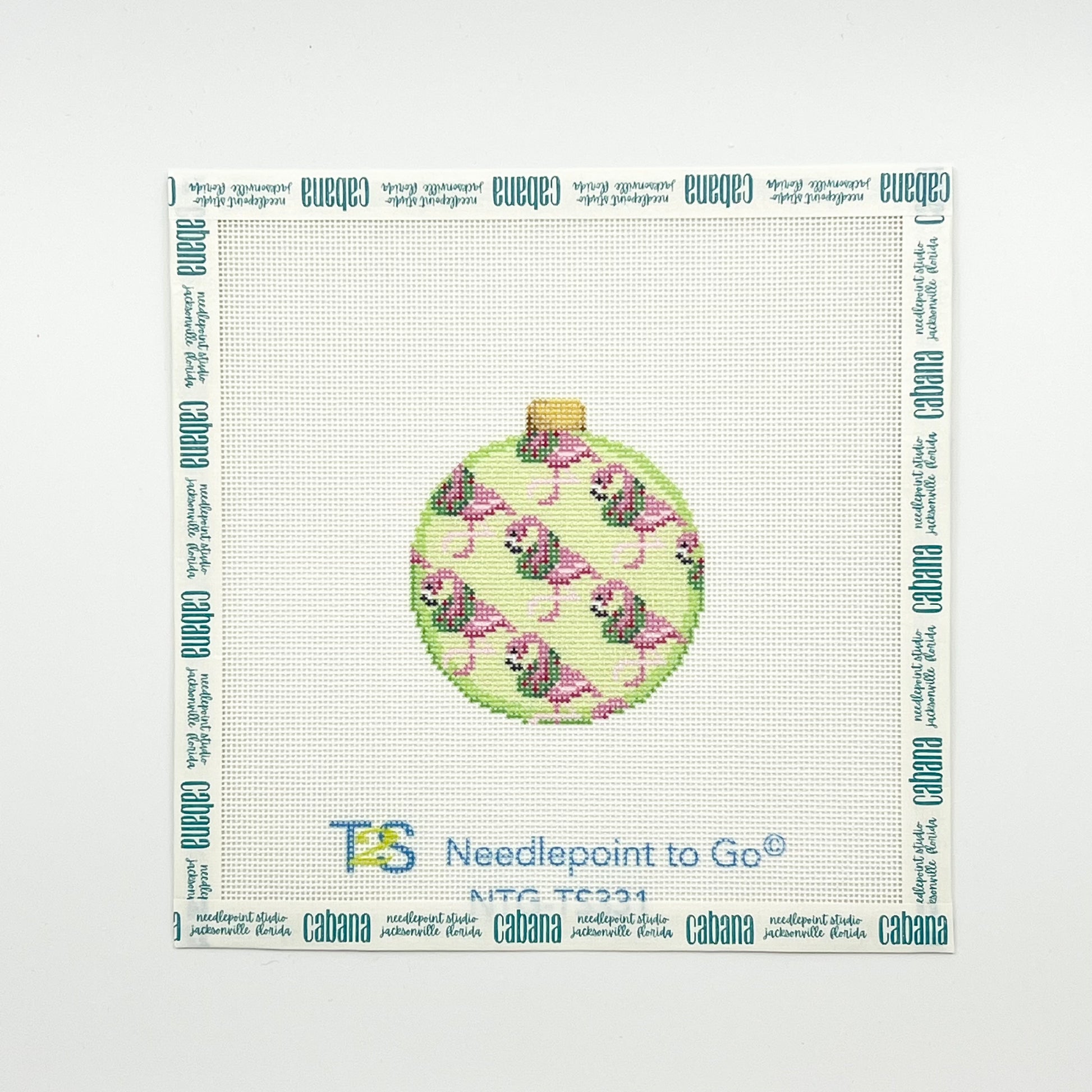 Flamingo Repeat Ball Ornament