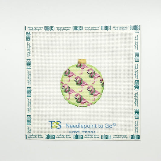 Flamingo Repeat Ball Ornament