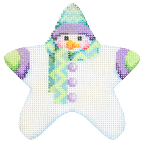 Star Shaped Snowman Lime & Turquoise Chevron Scarf