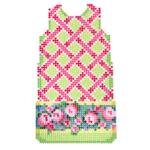 Lattice Floral Border Mini Shift