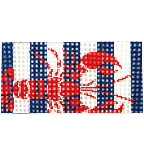 Lobster Stencil on Stripes Insert