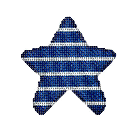 Blue Horizontal Stripes Mini Star