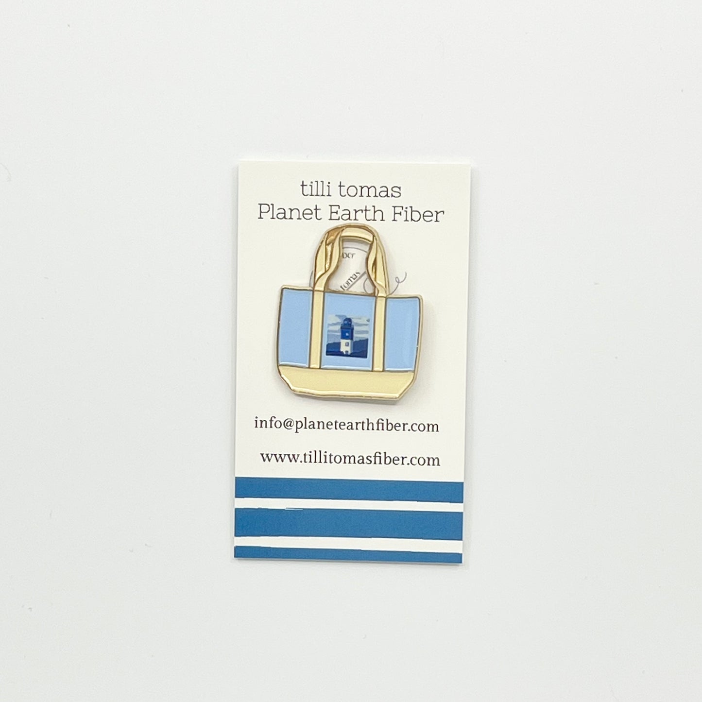 Blue Tote Bag Needle Minder