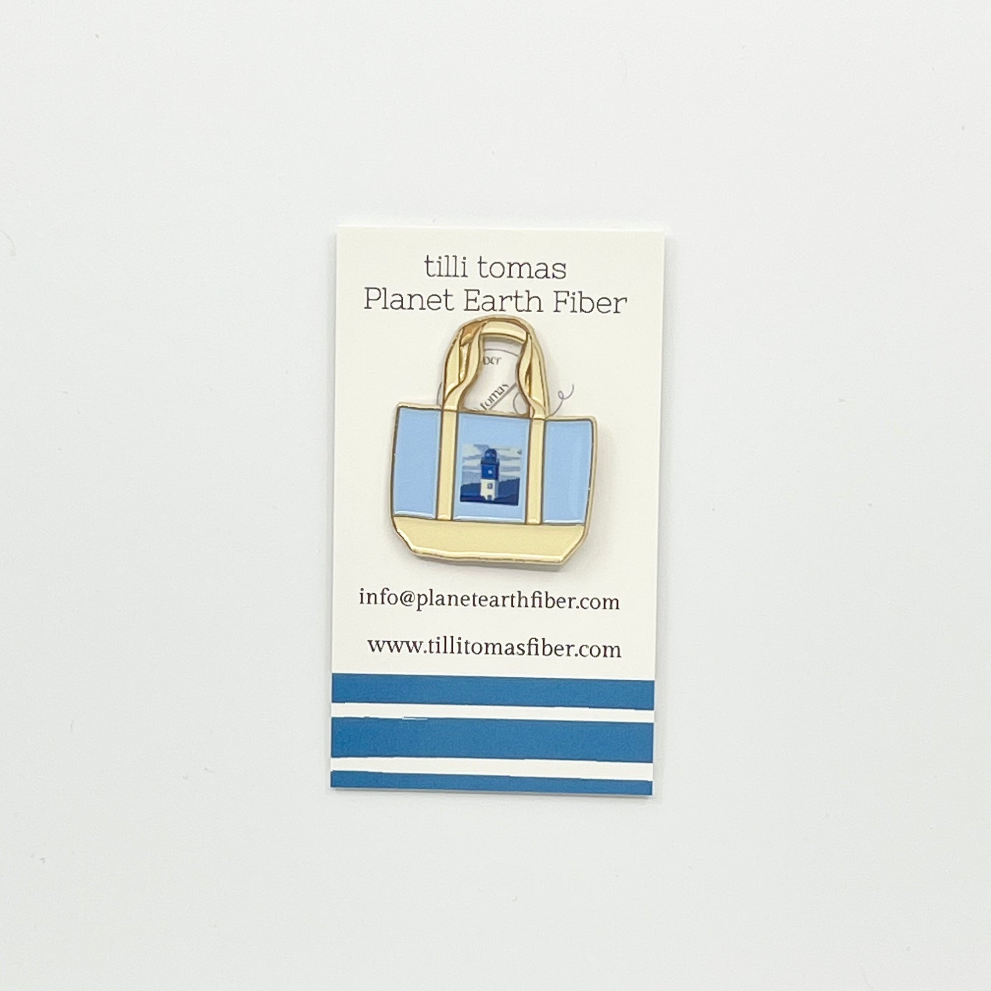 Blue Tote Bag Needle Minder