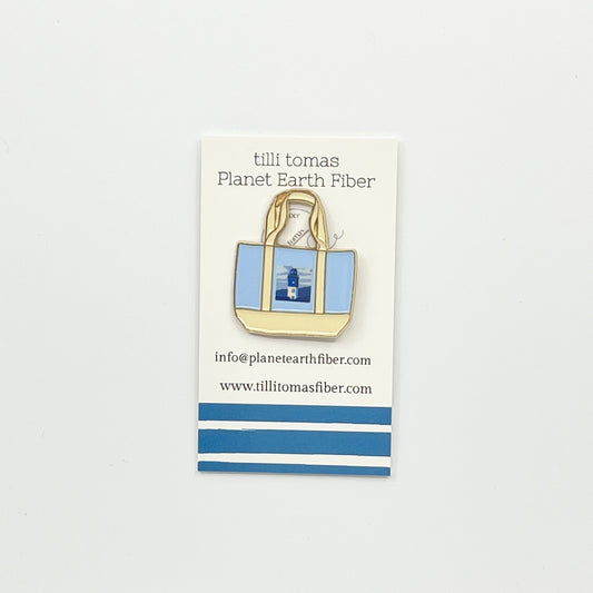 Blue Tote Bag Needle Minder