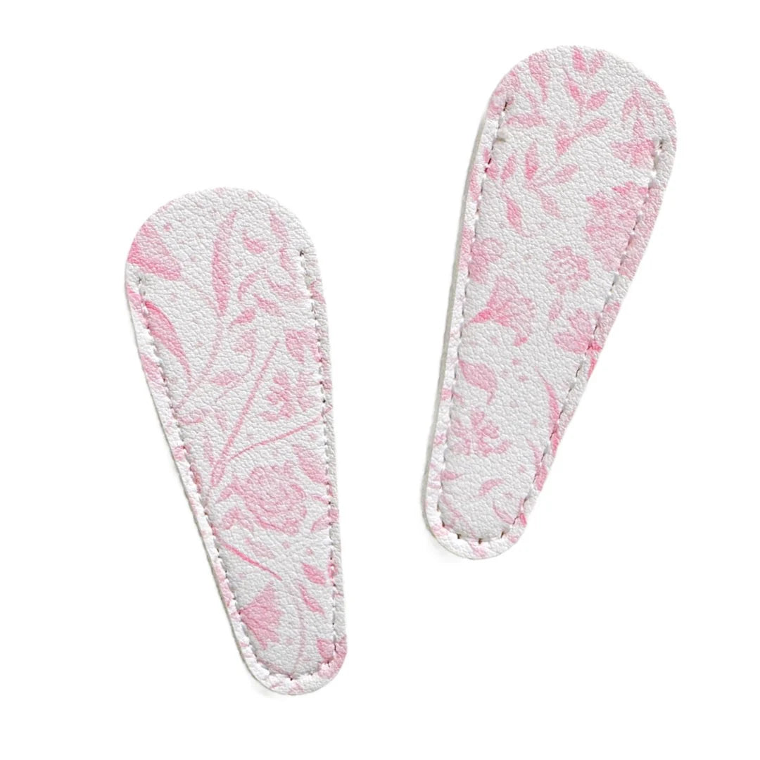 Pink Needlepoint Print Leather Scissor Case