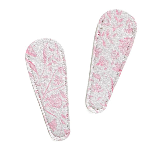 Pink Needlepoint Print Leather Scissor Case