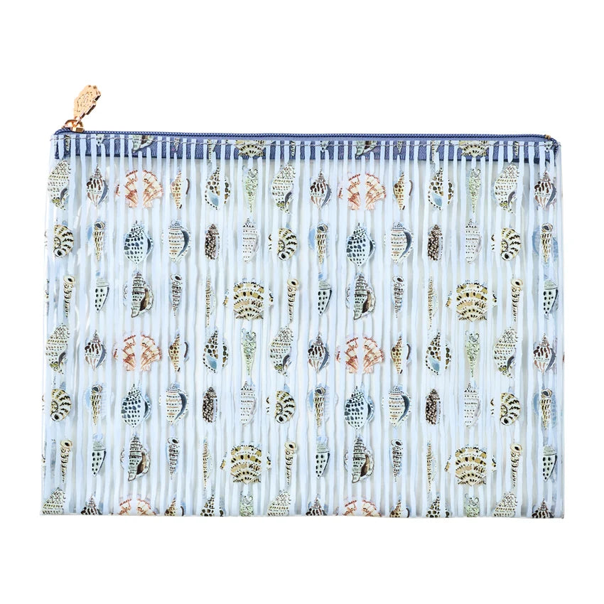 Seashell Stripes PVC Project Bag - Large
