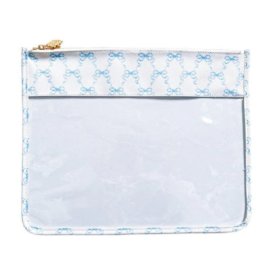 Blue Hannah Bow Ribbon Trellis Project Bag