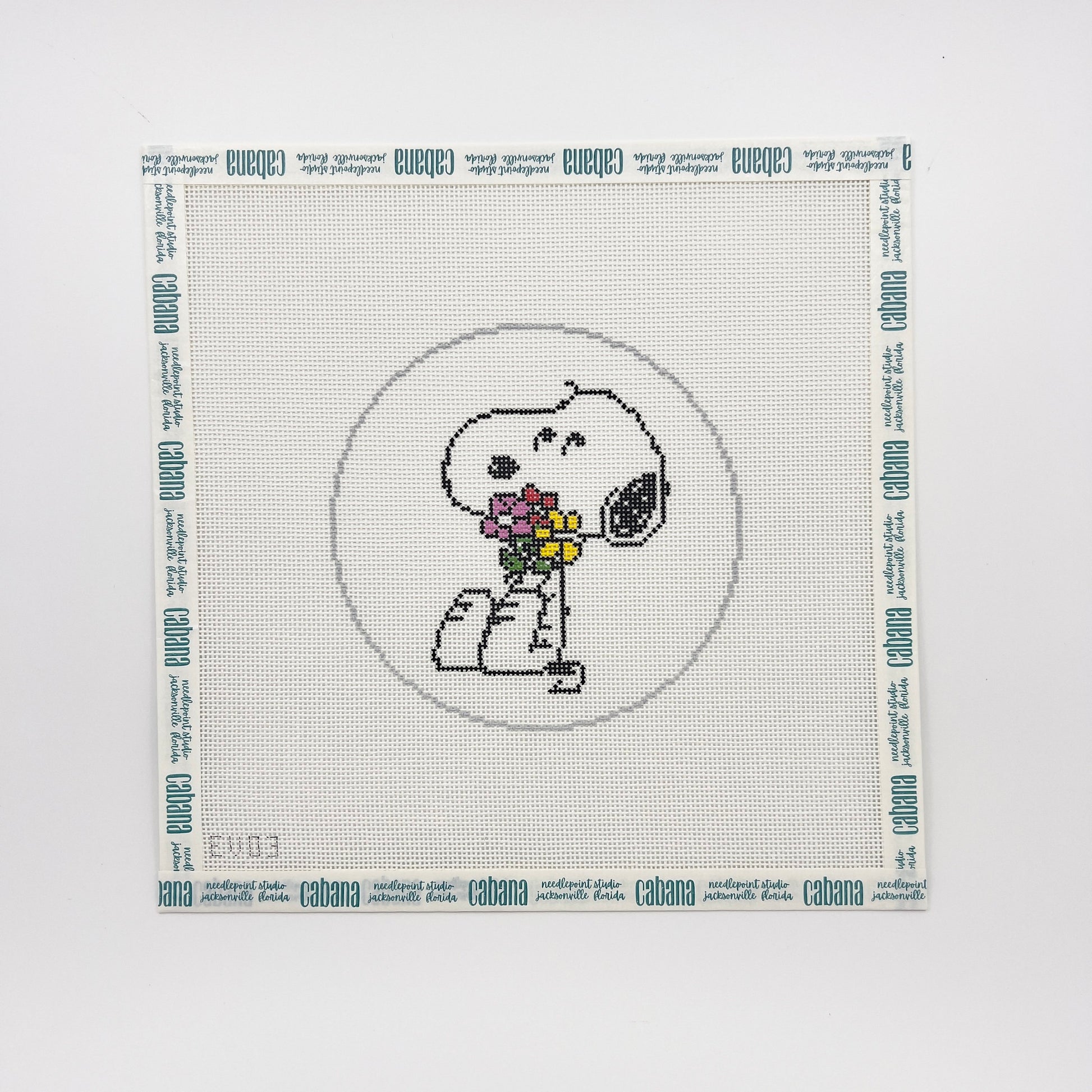 Snoopy Hugging Flowers