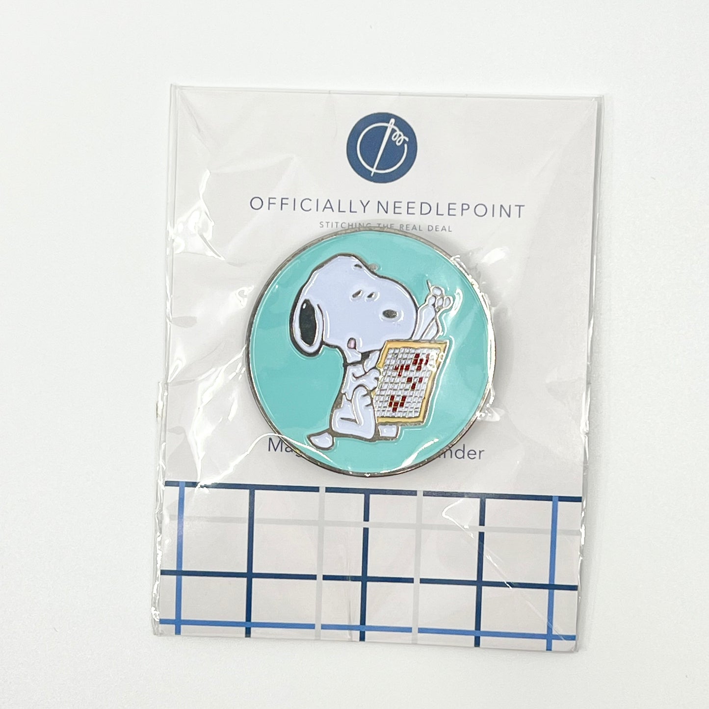 Snoopy Loves Needlepoint Needle Minder