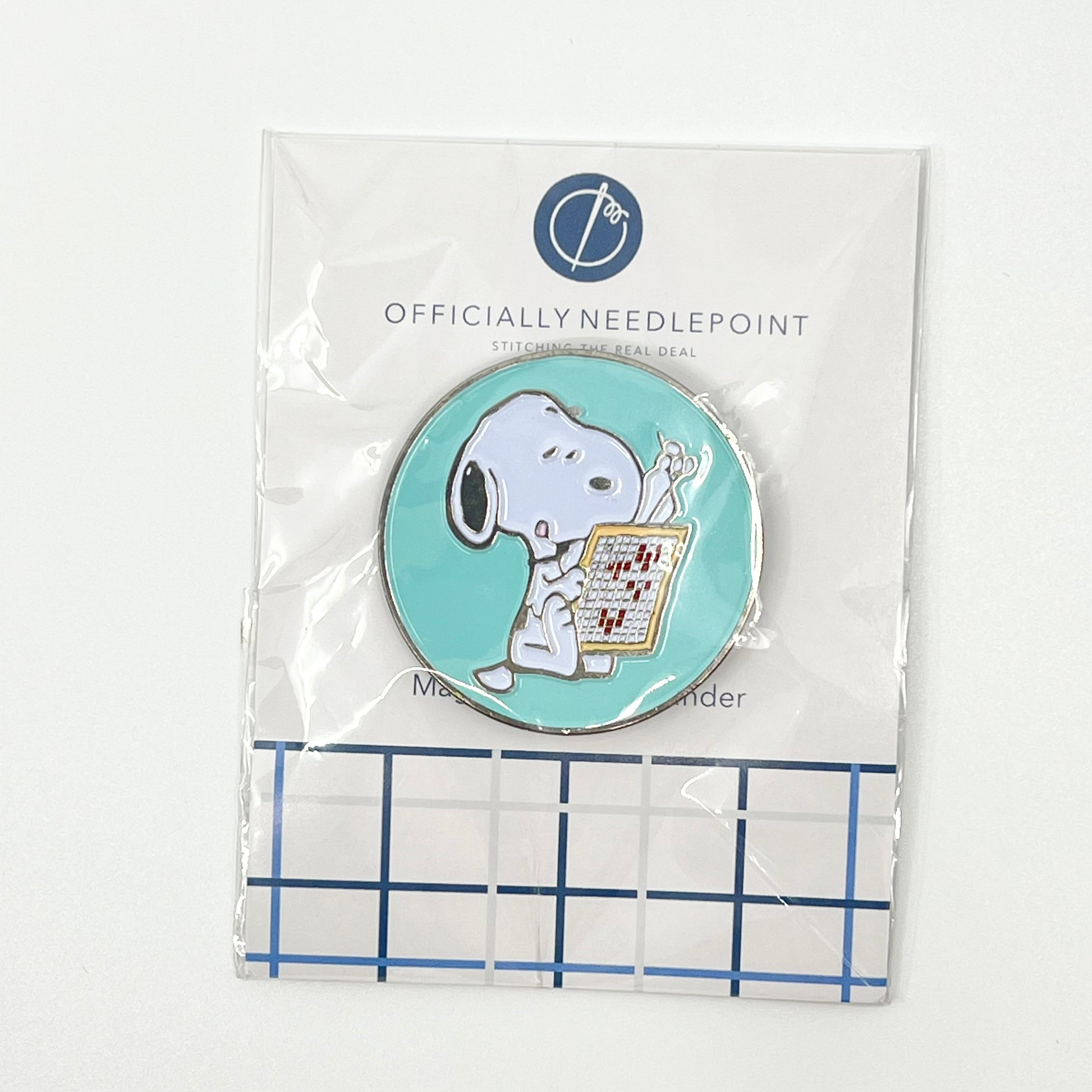 Snoopy Loves Needlepoint Needle Minder