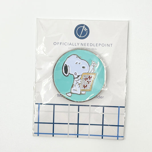 Snoopy Loves Needlepoint Needle Minder