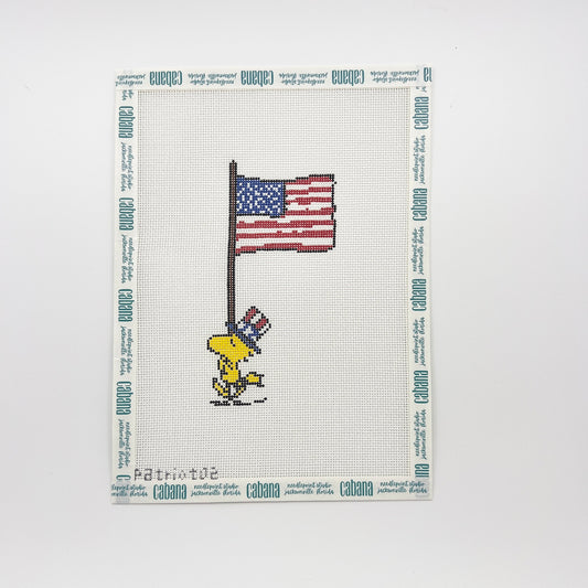 Woodstock Marching with Flag
