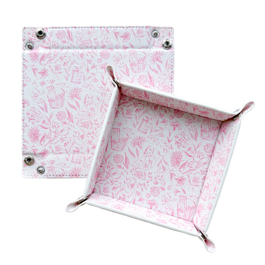 Needlepoint Print Valet Tray - Pink