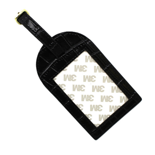 The Bag Tag Black Croc
