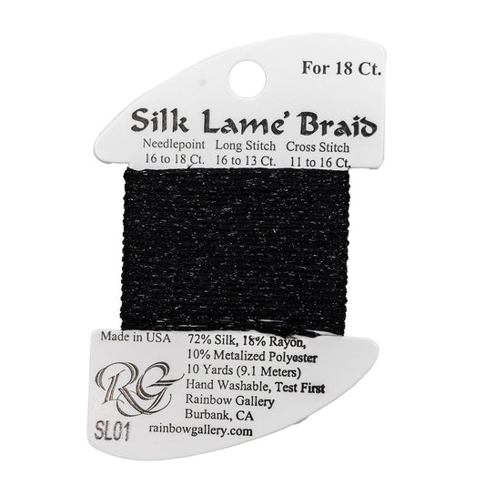 Silk Lame Braid SL01 Black