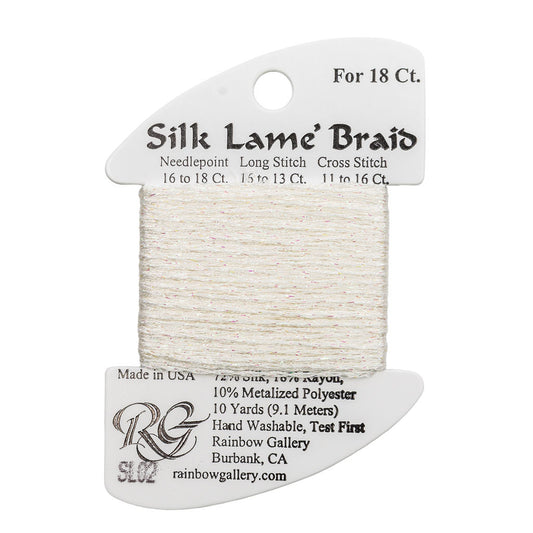 Silk Lame Braid SL02 White