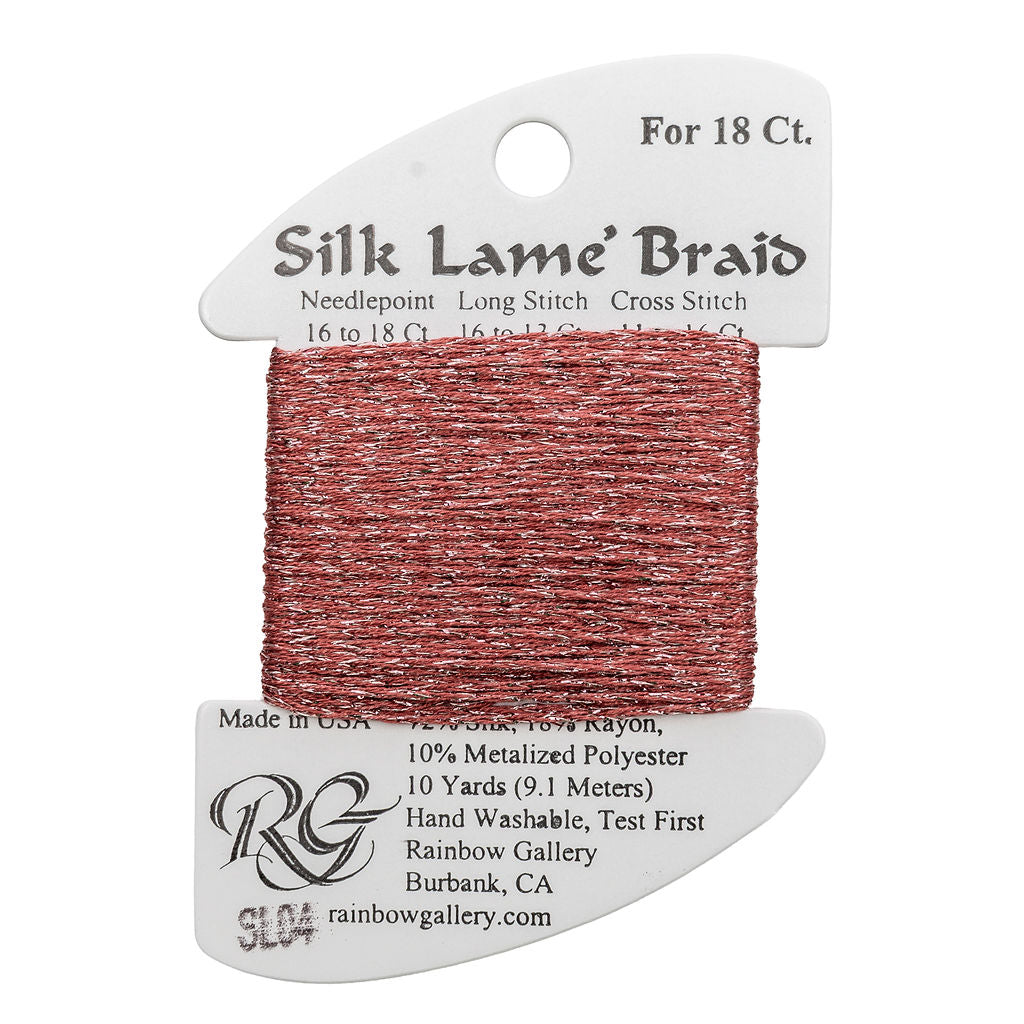 Silk Lame Braid SL04 Antique Rose
