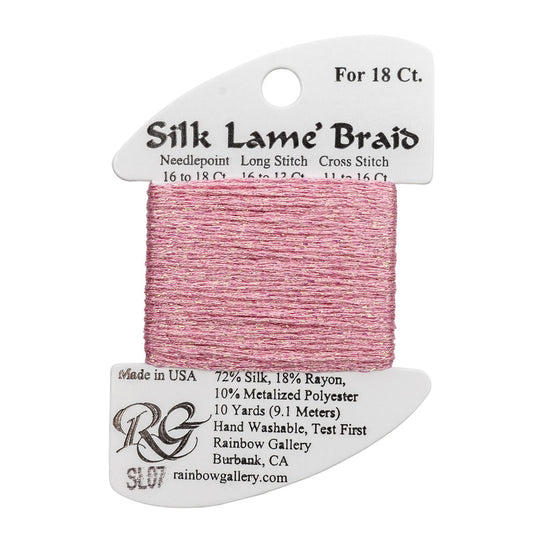 Silk Lame Braid SL07 Pink