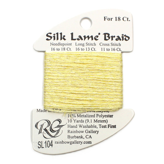 Silk Lame Braid SL104 Soft Yellow