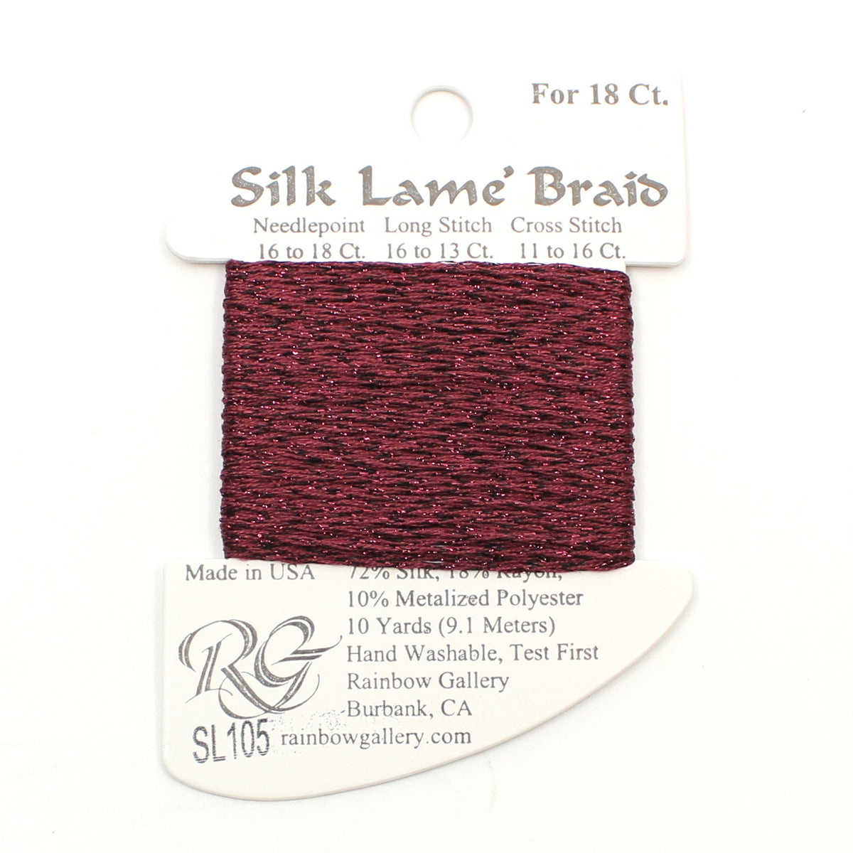 Silk Lame Braid SL105 Wine