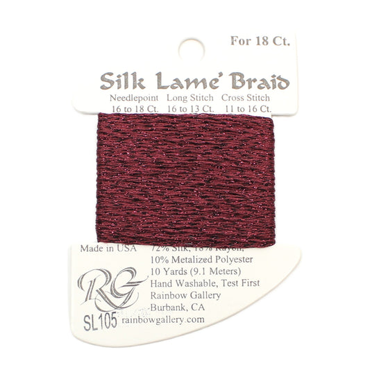 Silk Lame Braid SL105 Wine