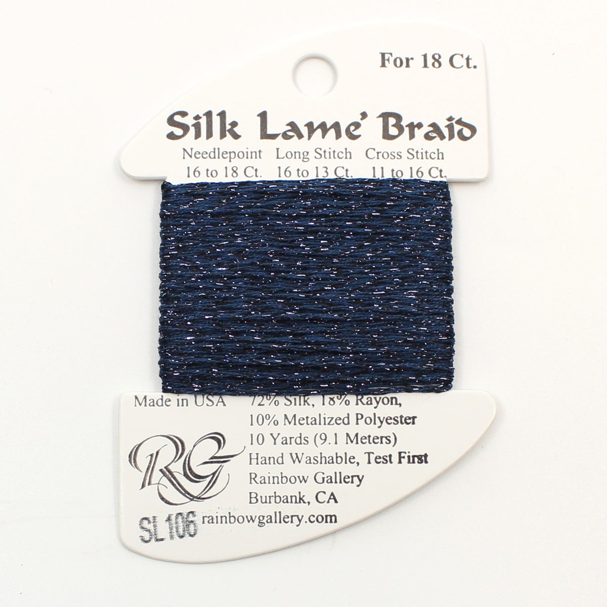Silk Lame Braid SL106 Dark Denim