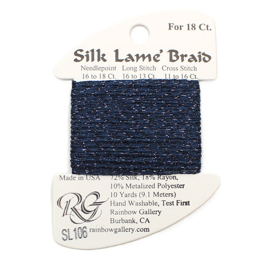 Silk Lame Braid SL106 Dark Denim