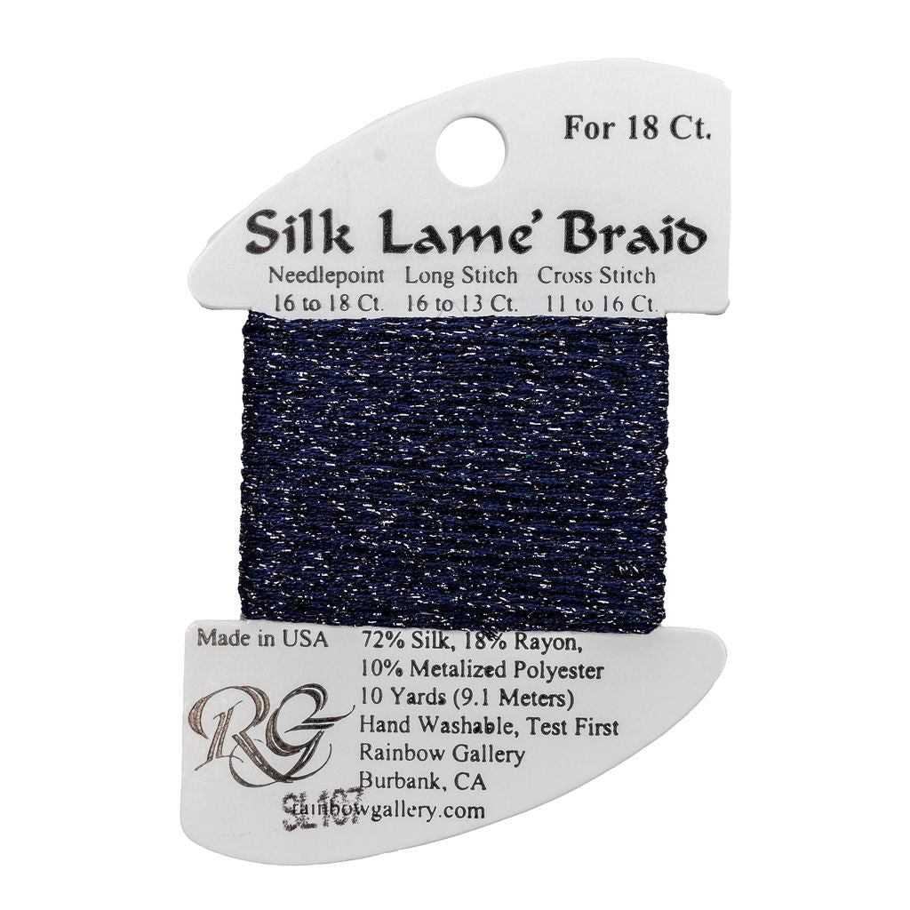 Silk Lame Braid SL107 Deep Cobalt