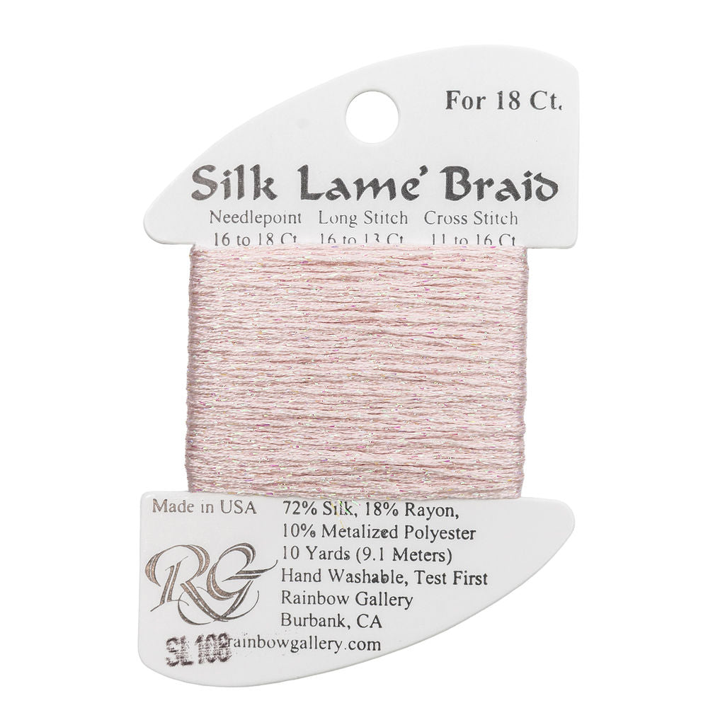 Silk Lame Braid SL108 Soft Pink