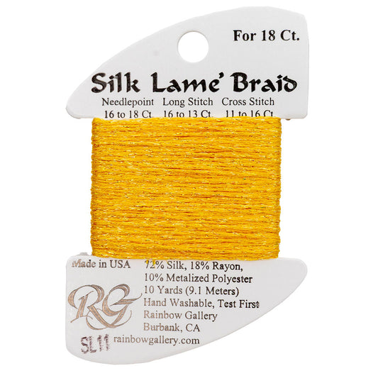 Silk Lame Braid SL11 Yellow