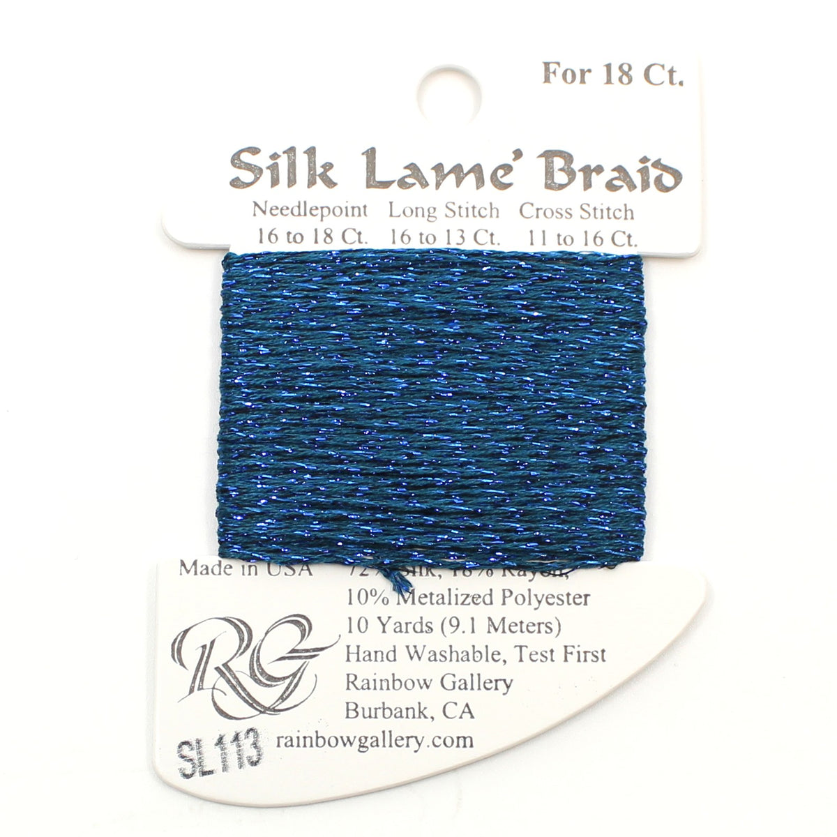 Silk Lame Braid SL113 Dark Lagoon