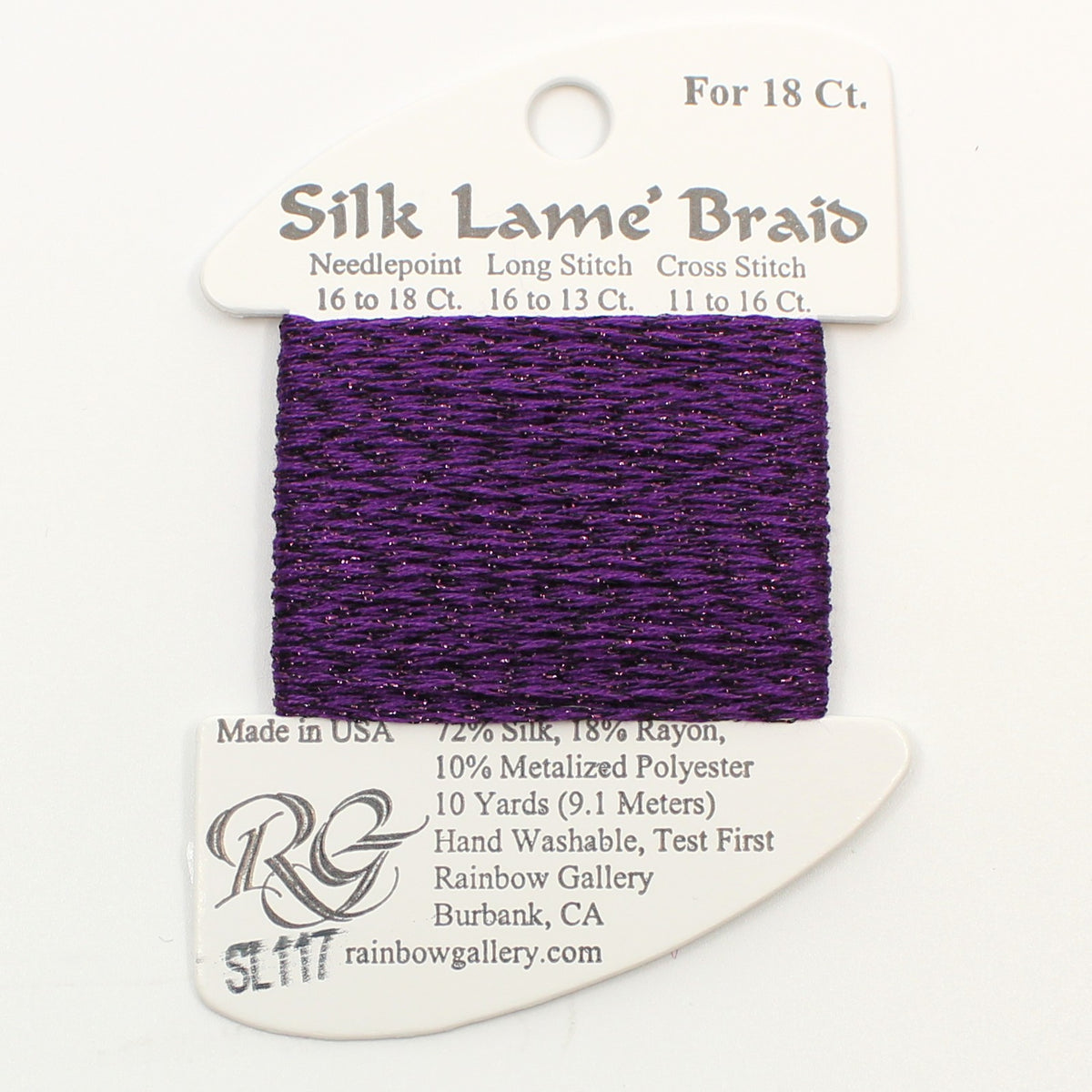 Silk Lame Braid SL117 Dark Violet