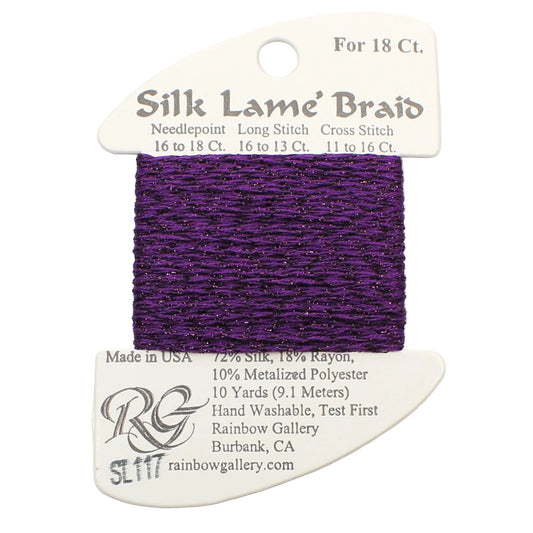 Silk Lame Braid SL117 Dark Violet