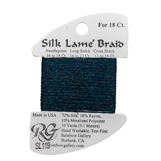 Silk Lame Braid SL119 Blue Sapphire