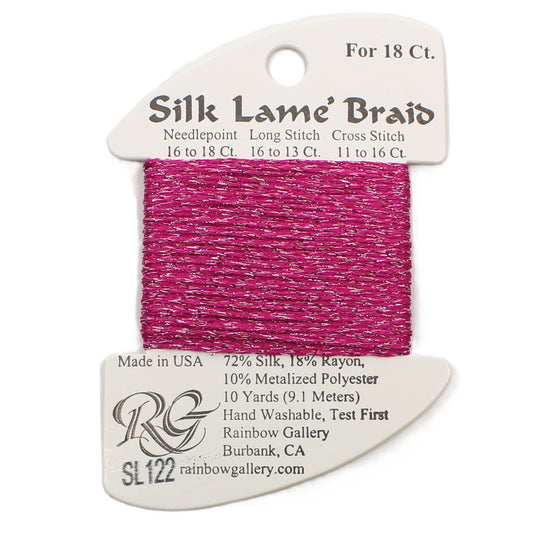 Silk Lame Braid SL122 Hot Pink