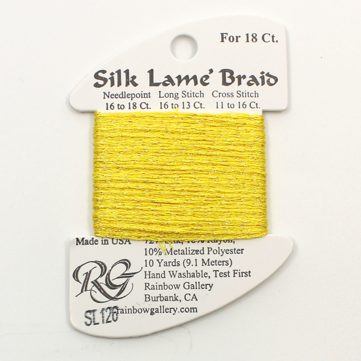 Silk Lame Braid SL126 Canary Yellow