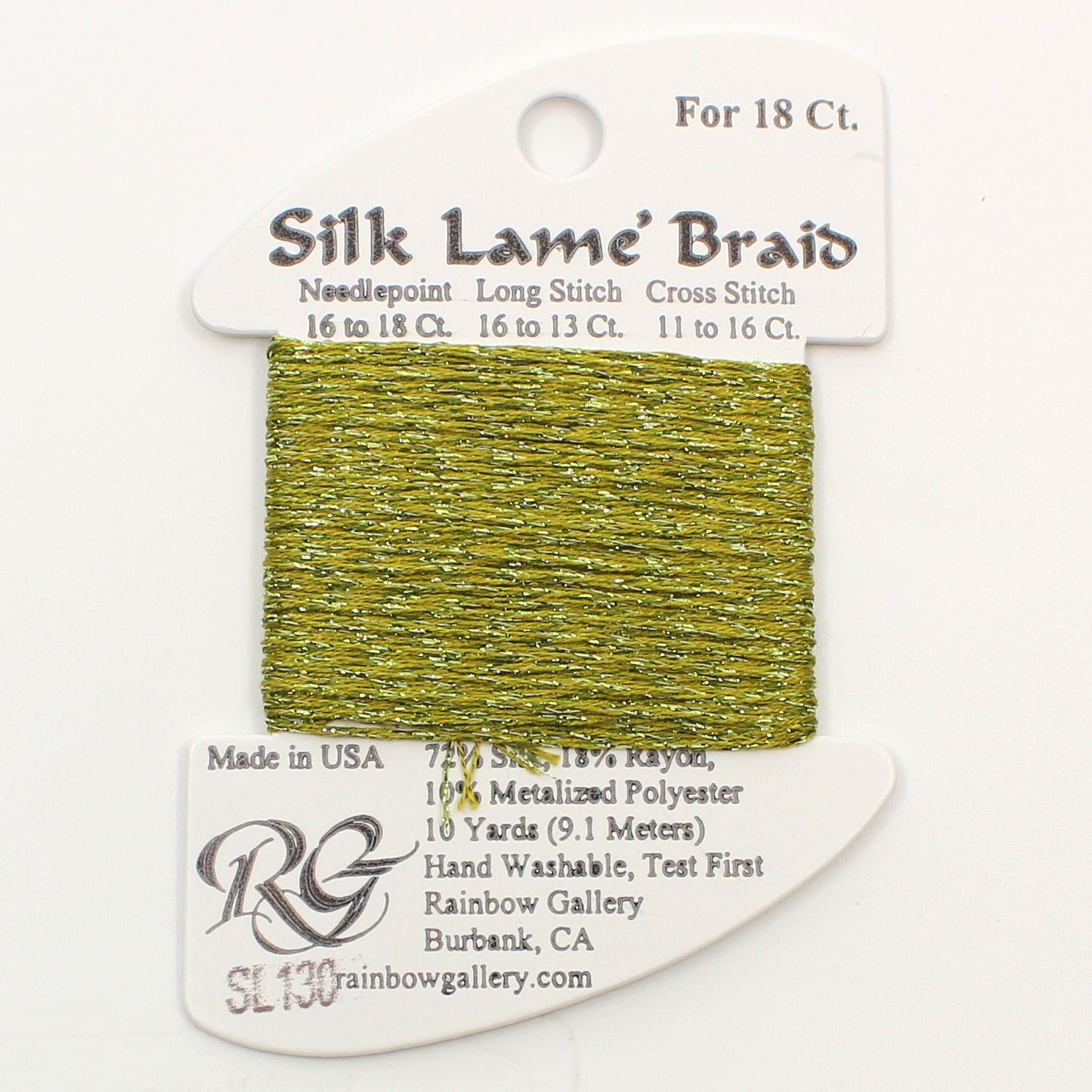 Silk Lame Braid SL130 Moss