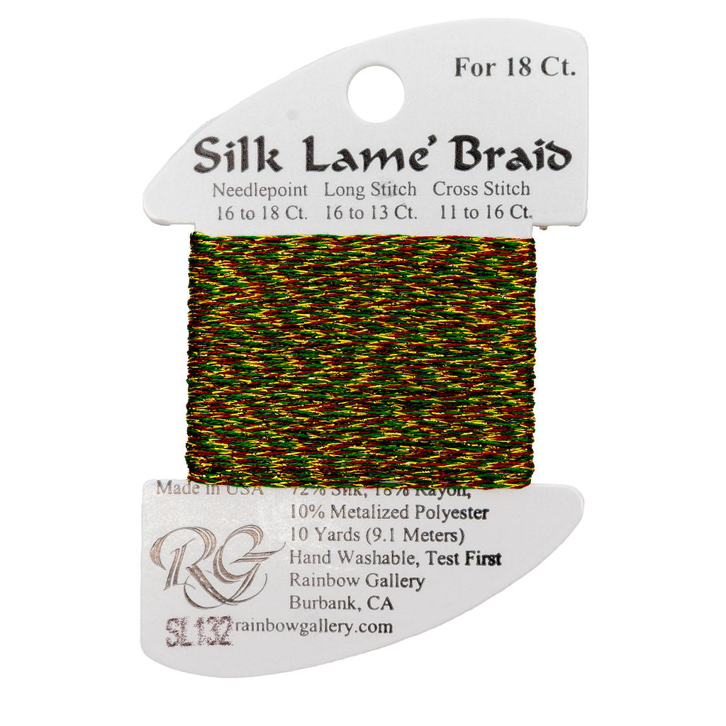 Silk Lame Braid SL132 Christmas