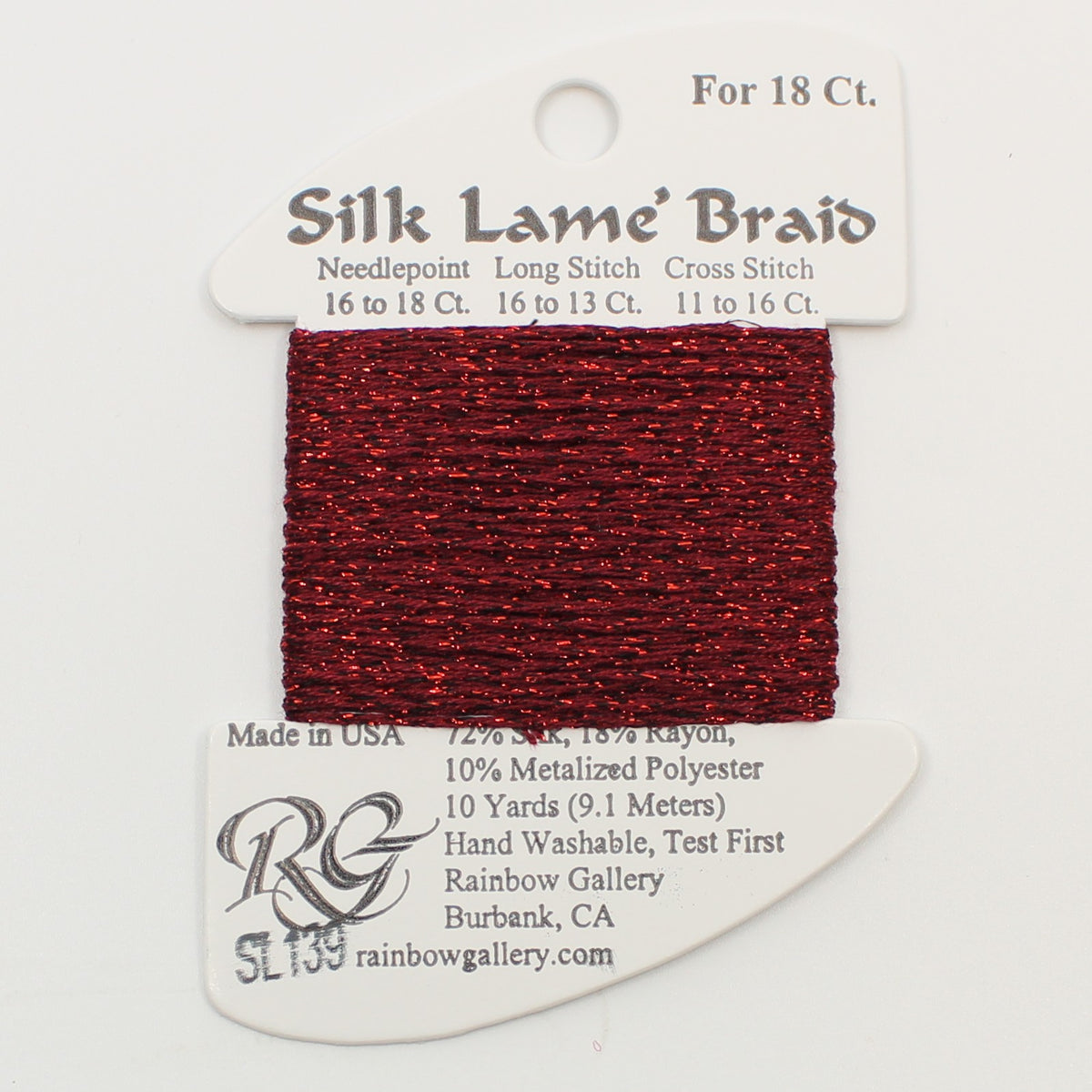 Silk Lame Braid SL139 Cardinal