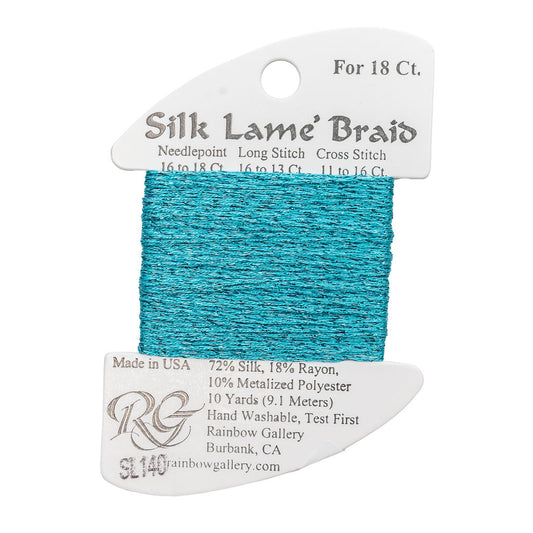 Silk Lame Braid SL140 Jamaican Sea